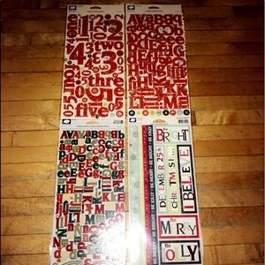 NWT 🎄 4pk BUNDLE CHRISTMAS CARDSTOCK STICKERS